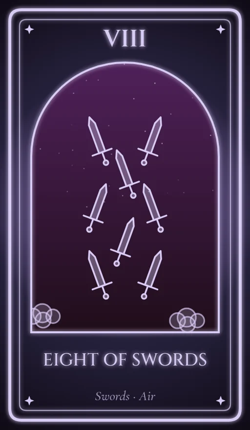Lá Tám Kiếm (Eight of Swords)