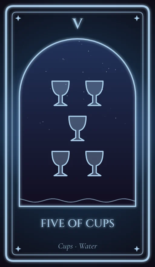 Lá Năm Cốc (Five of Cups)