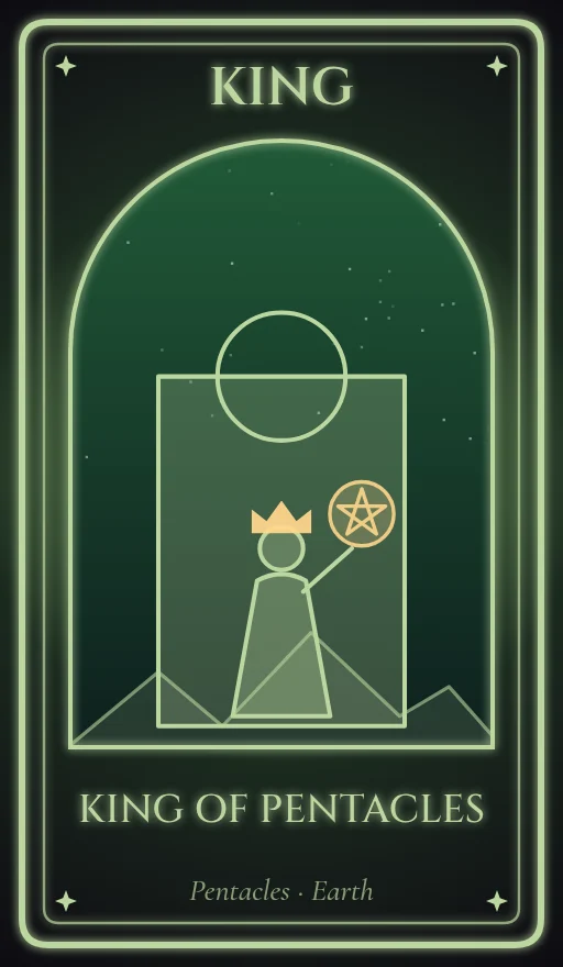 Lá Vua Tiền (King of Pentacles)