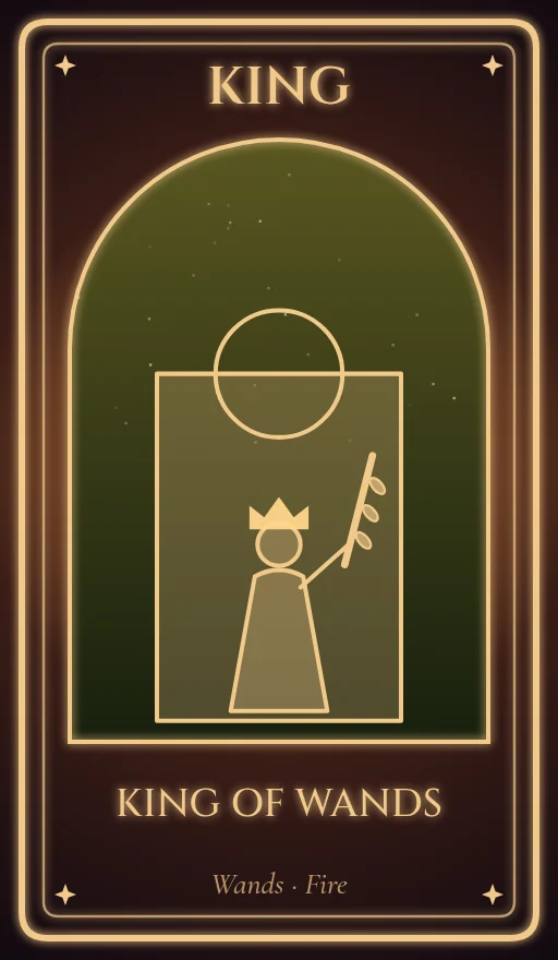 Lá Vua Gậy (King of Wands)
