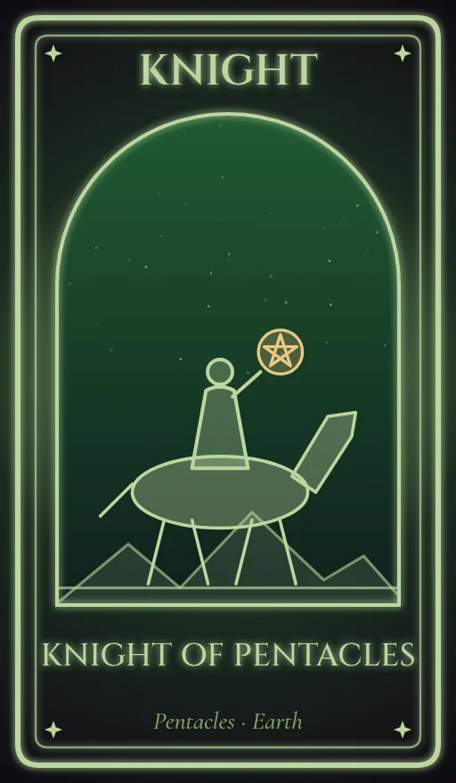 Lá Hiệp Sĩ Tiền (Knight of Pentacles)