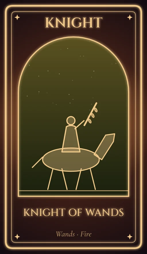 Lá bài tarot Hiệp Sĩ Gậy (Knight of Wands)