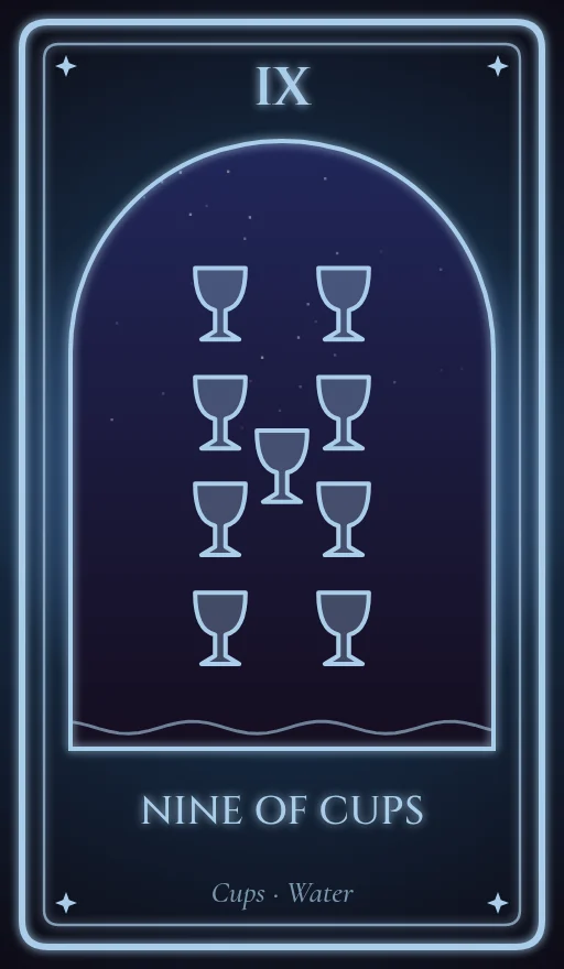 Lá Chín Cốc (Nine of Cups)