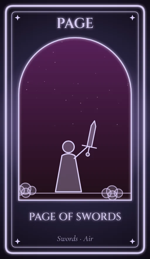 Lá Tiểu Đồng Kiếm (Page of Swords)