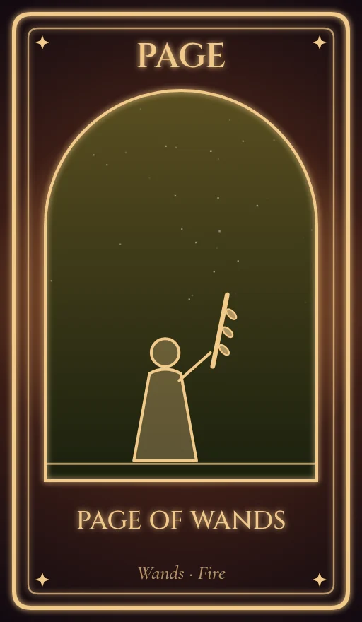 Lá Tiểu Đồng Gậy (Page of Wands)