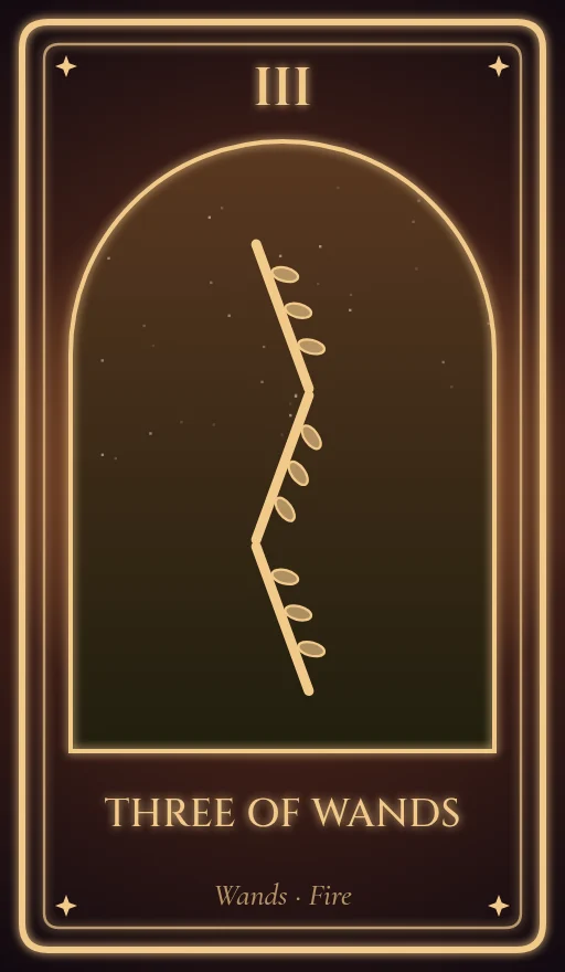 Lá bài tarot Ba Gậy (Three of Wands)